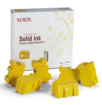 Xerox Phaser 8860-108R00819 Yellow Original Katı Mürekkep 6Lı - 1